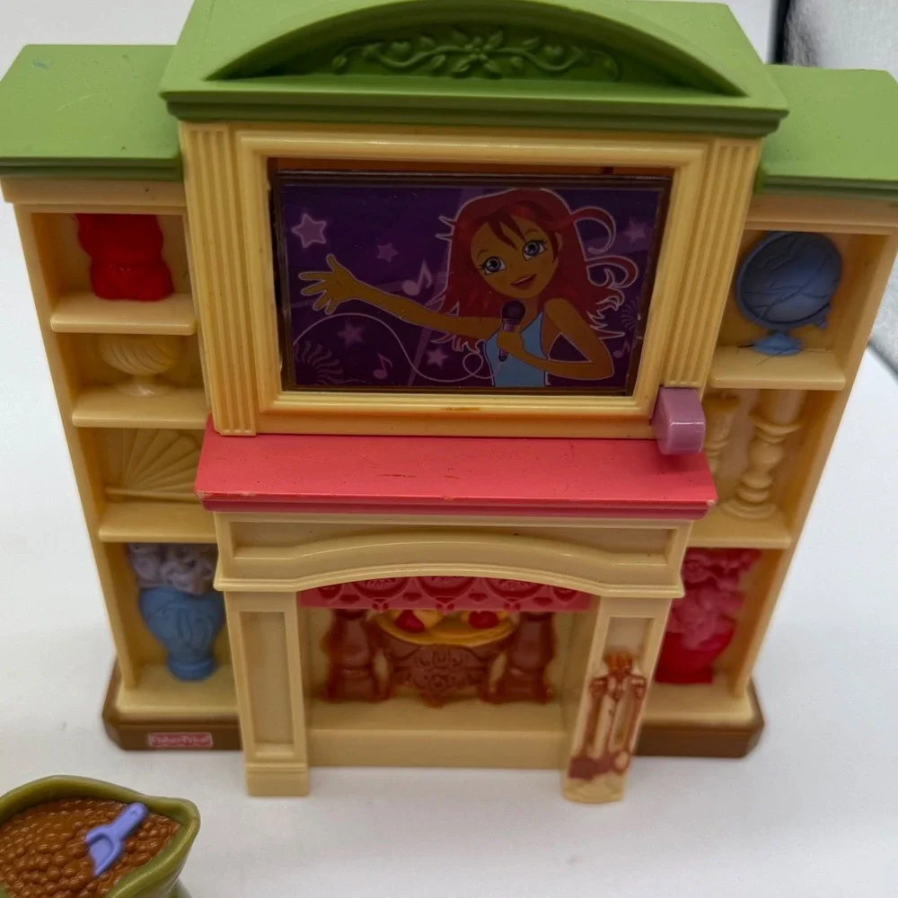 Fisher Price Loving Family Dollhouse Furniture Lot Fireplace Bed Bassinet